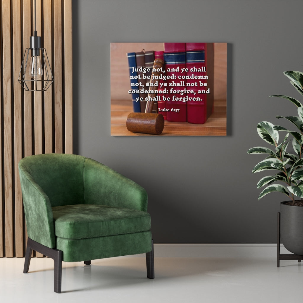 Scripture Walls Forgive And Ye Shall Be Forgiven Luke 6:37 Bible Verse Canvas Christian Wall Art Ready to Hang Unframed-Express Your Love Gifts