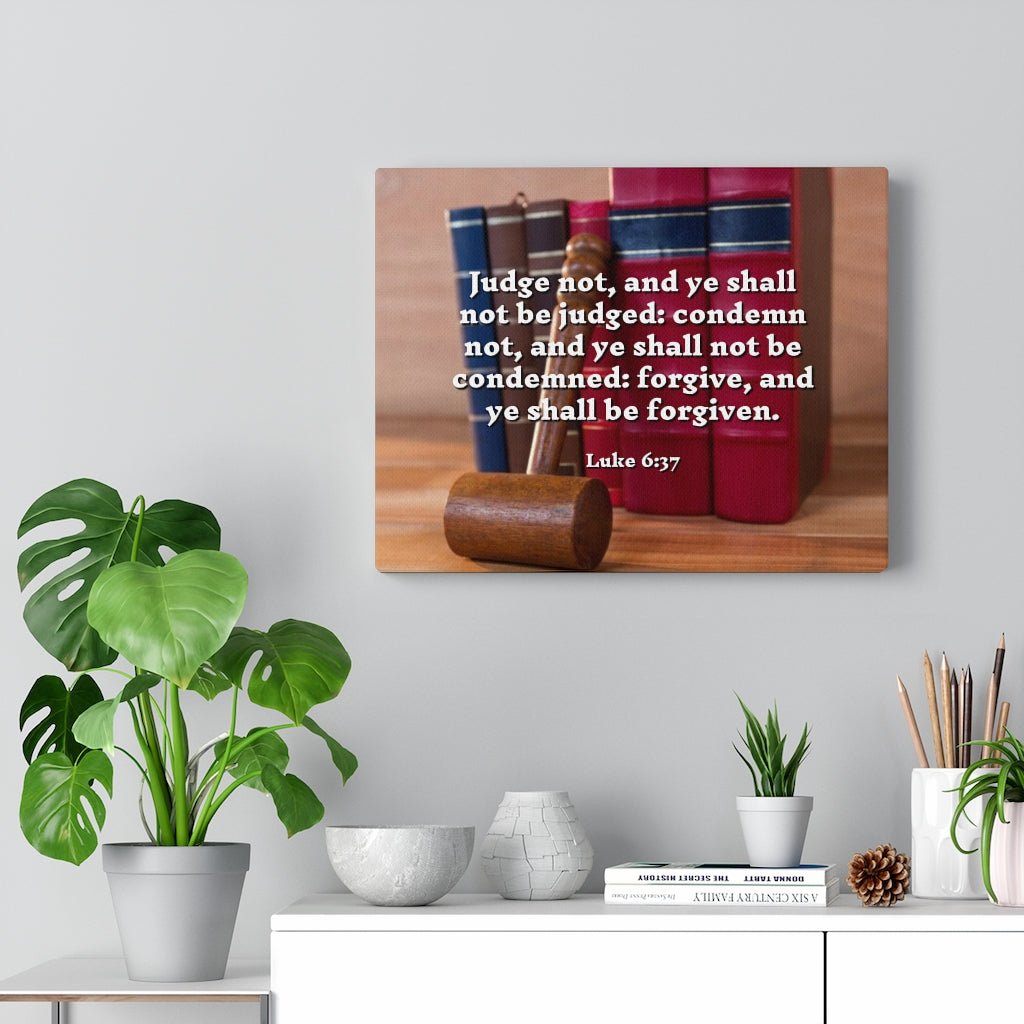 Scripture Walls Forgive And Ye Shall Be Forgiven Luke 6:37 Bible Verse Canvas Christian Wall Art Ready to Hang Unframed-Express Your Love Gifts