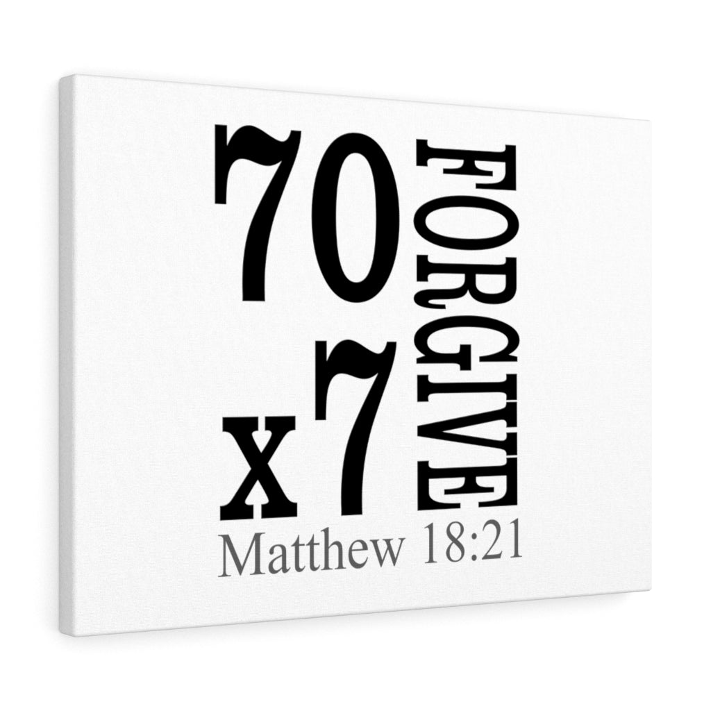 Scripture Walls Forgive Matthew 18:21 Bible Verse Canvas Christian Wall Art Ready to Hang Unframed-Express Your Love Gifts
