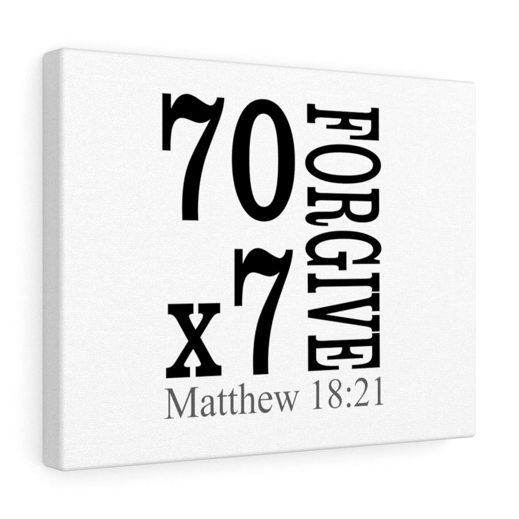 Scripture Walls Forgive Matthew 18:21 Bible Verse Canvas Christian Wall Art Ready to Hang Unframed-Express Your Love Gifts