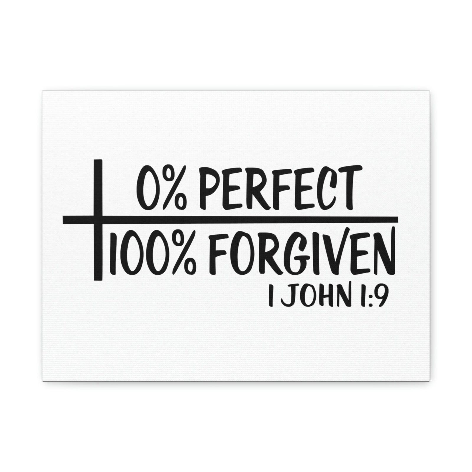 Scripture Walls Forgiven 1 John 1:9 Bible Verse Canvas Christian Wall Art Ready to Hang Unframed-Express Your Love Gifts