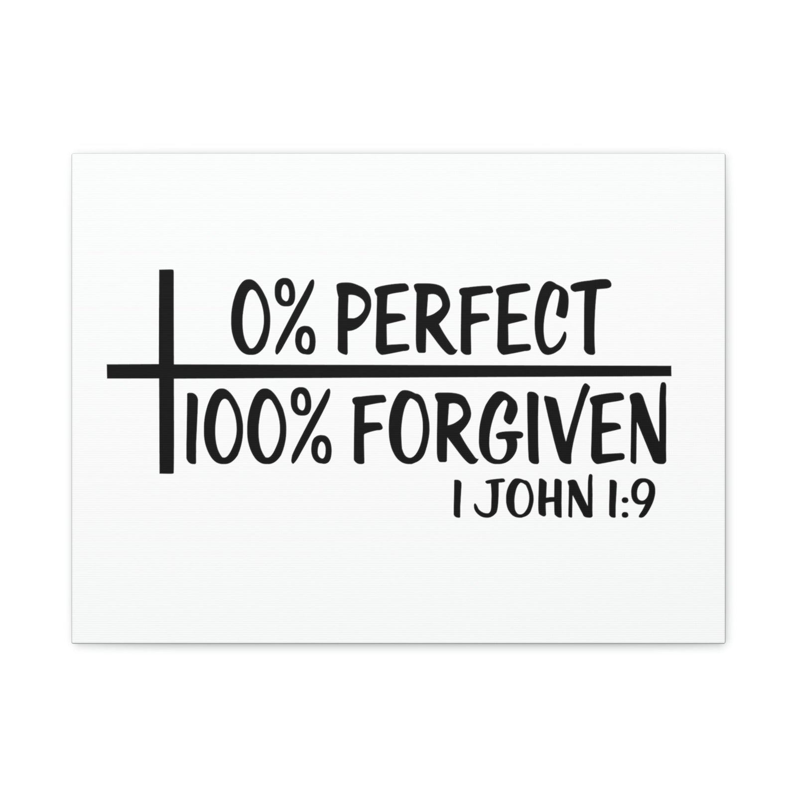 Scripture Walls Forgiven 1 John 1:9 Bible Verse Canvas Christian Wall Art Ready to Hang Unframed-Express Your Love Gifts