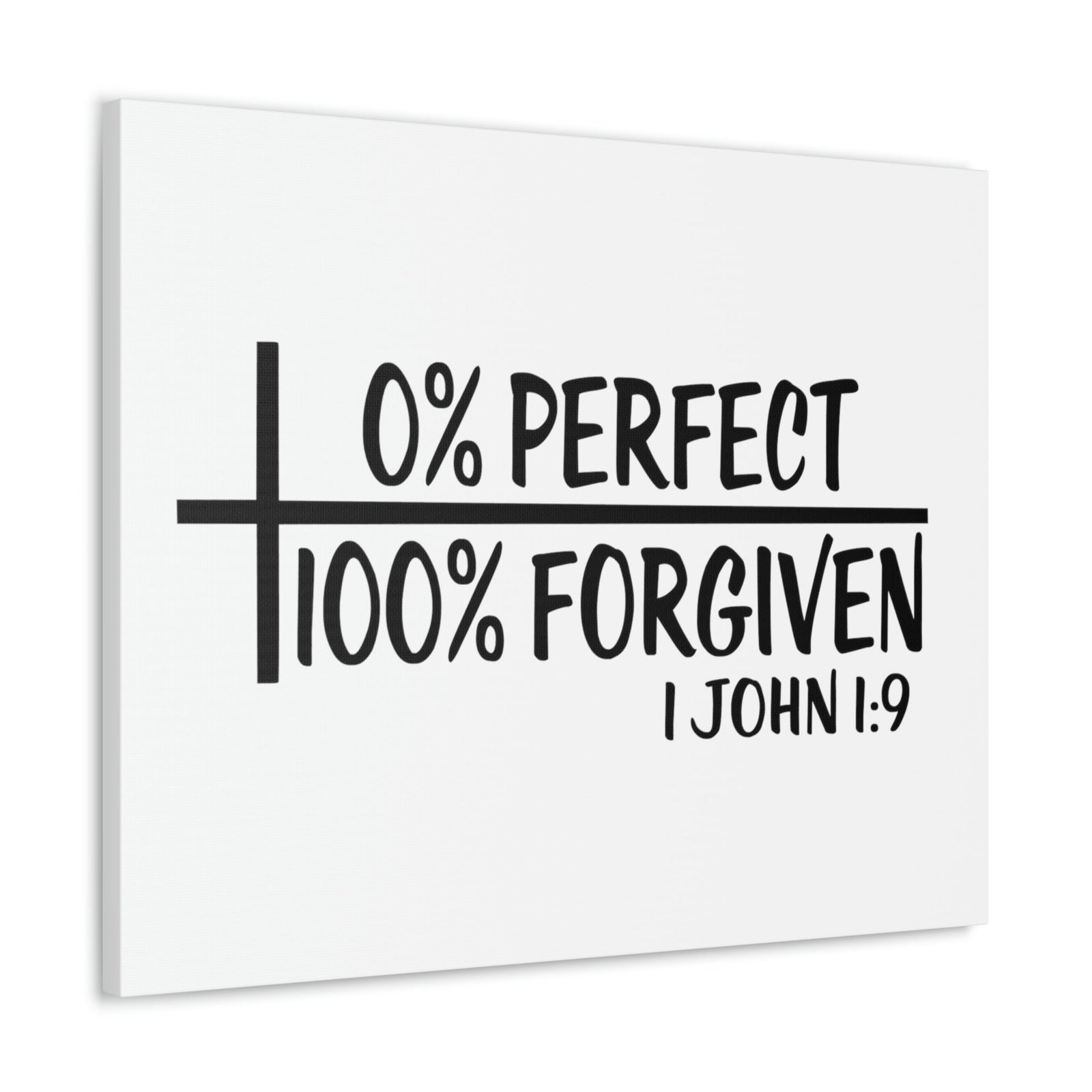 Scripture Walls Forgiven 1 John 1:9 Bible Verse Canvas Christian Wall Art Ready to Hang Unframed-Express Your Love Gifts