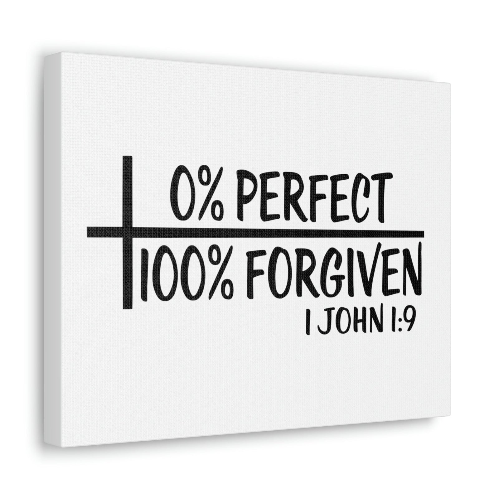 Scripture Walls Forgiven 1 John 1:9 Bible Verse Canvas Christian Wall Art Ready to Hang Unframed-Express Your Love Gifts