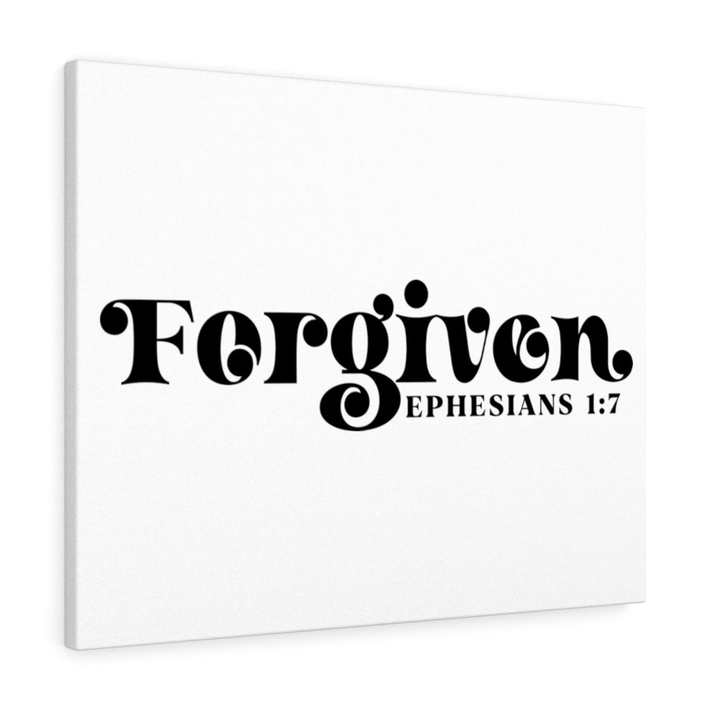 Scripture Walls Forgiven Dot Ephesians 1:7 Bible Verse Canvas Christian Wall Art Ready to Hang Unframed-Express Your Love Gifts