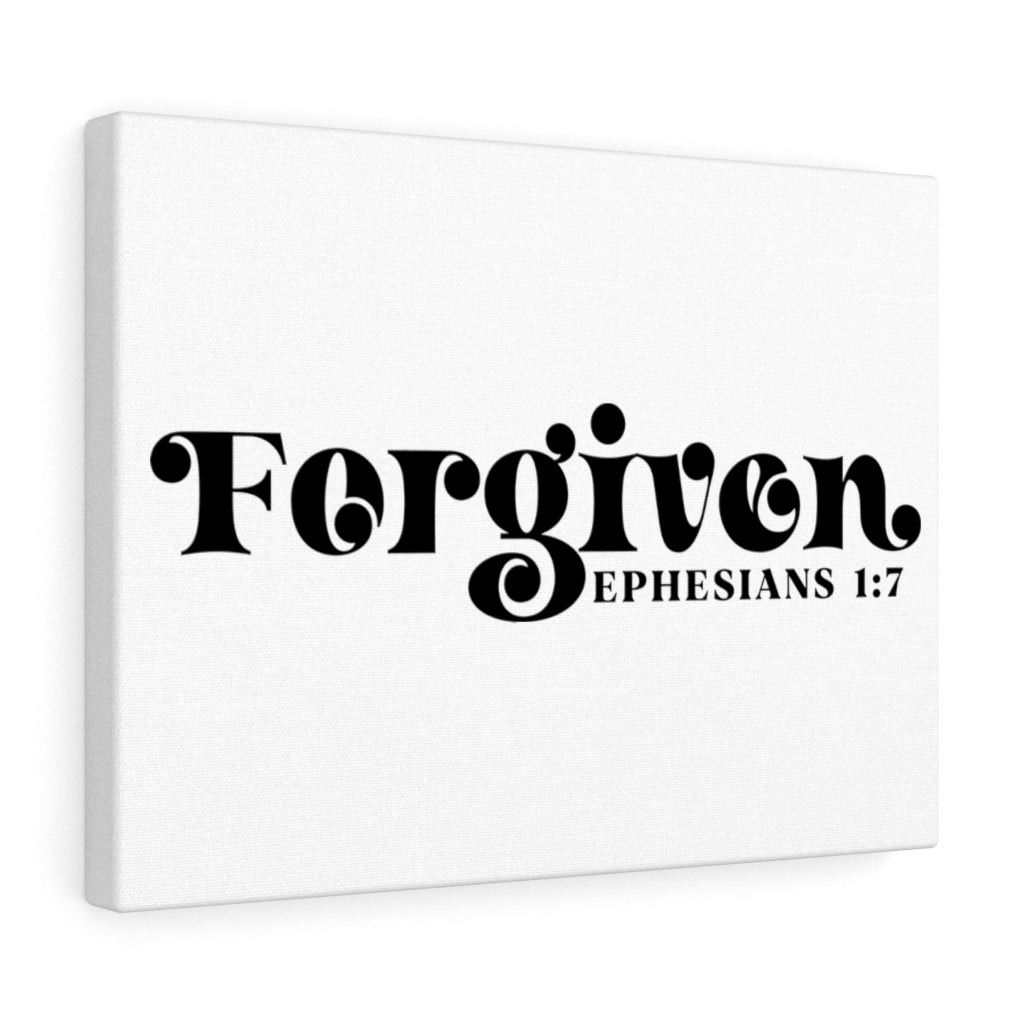 Scripture Walls Forgiven Dot Ephesians 1:7 Bible Verse Canvas Christian Wall Art Ready to Hang Unframed-Express Your Love Gifts