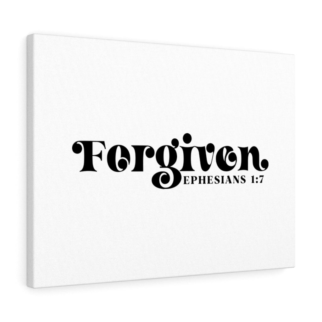 Scripture Walls Forgiven Ephesians 1:7 Bible Verse Canvas Christian Wall Art Ready to Hang Unframed-Express Your Love Gifts