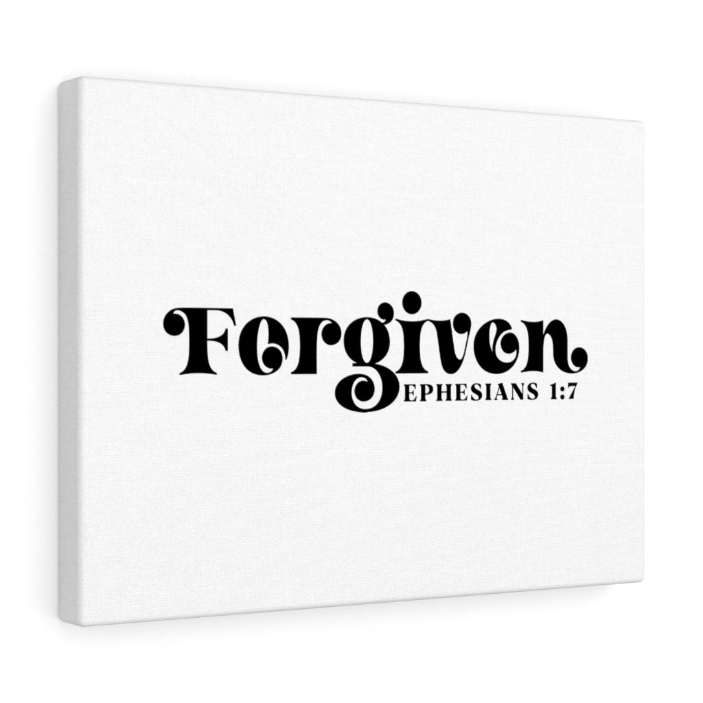 Scripture Walls Forgiven Ephesians 1:7 Bible Verse Canvas Christian Wall Art Ready to Hang Unframed-Express Your Love Gifts