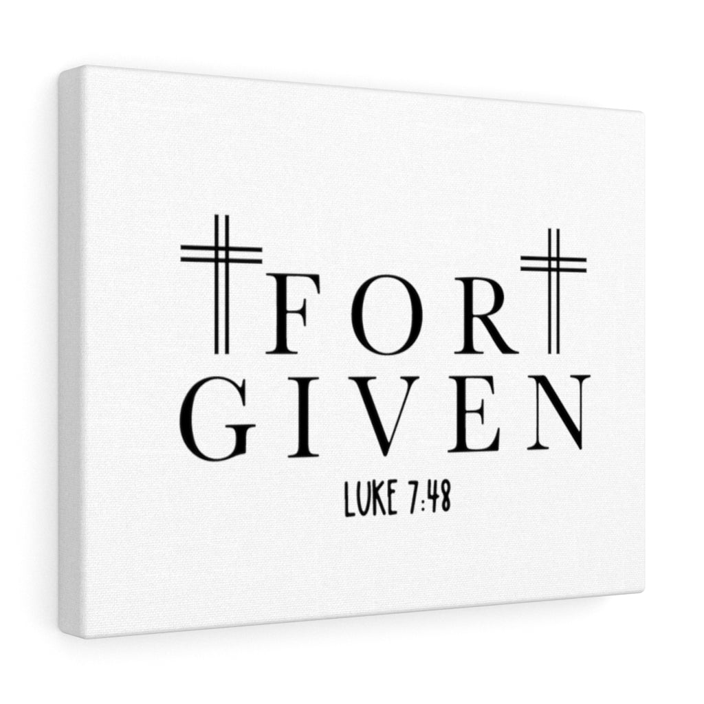Scripture Walls Forgiven Luke 7:48 Bible Verse Canvas Christian Wall Art Ready to Hang Unframed-Express Your Love Gifts