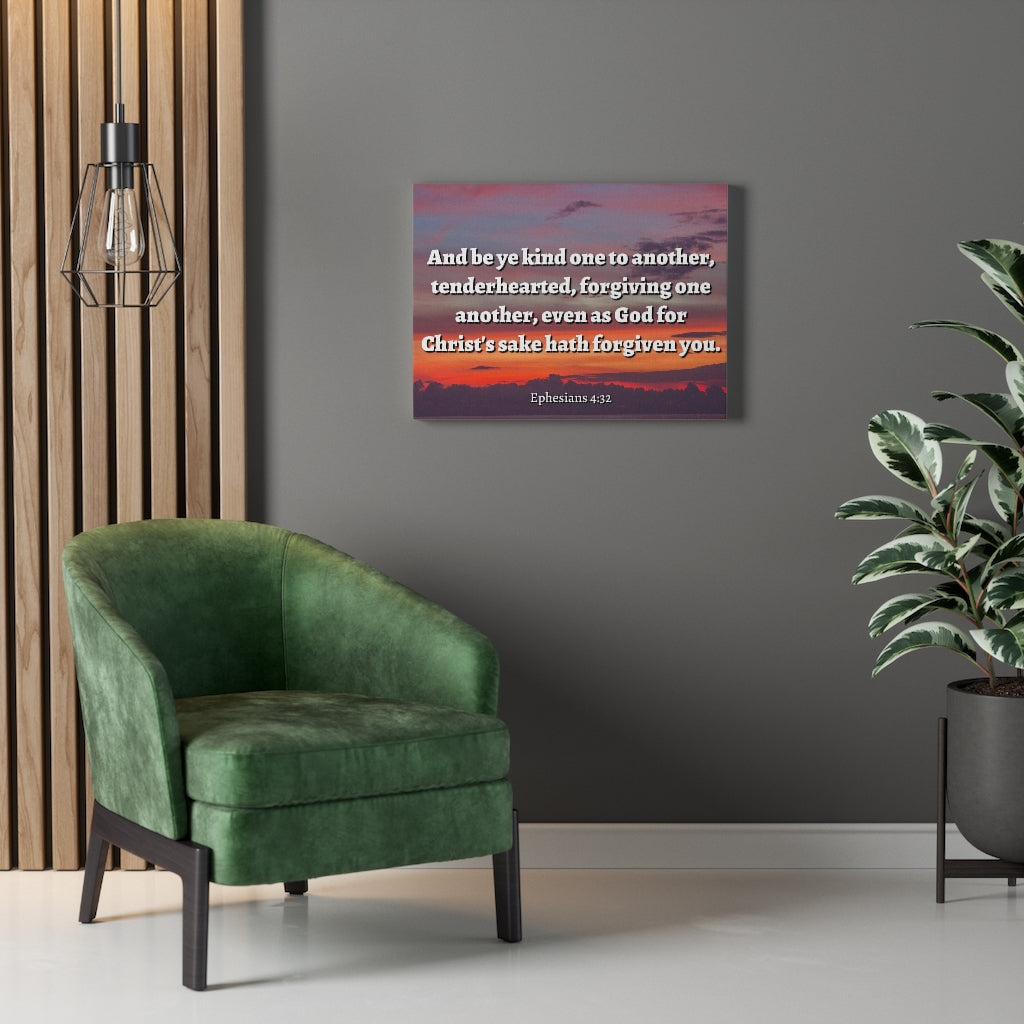 Scripture Walls Forgiven You Ephesians 4:32 Bible Verse Canvas Christian Wall Art Ready to Hang Unframed-Express Your Love Gifts