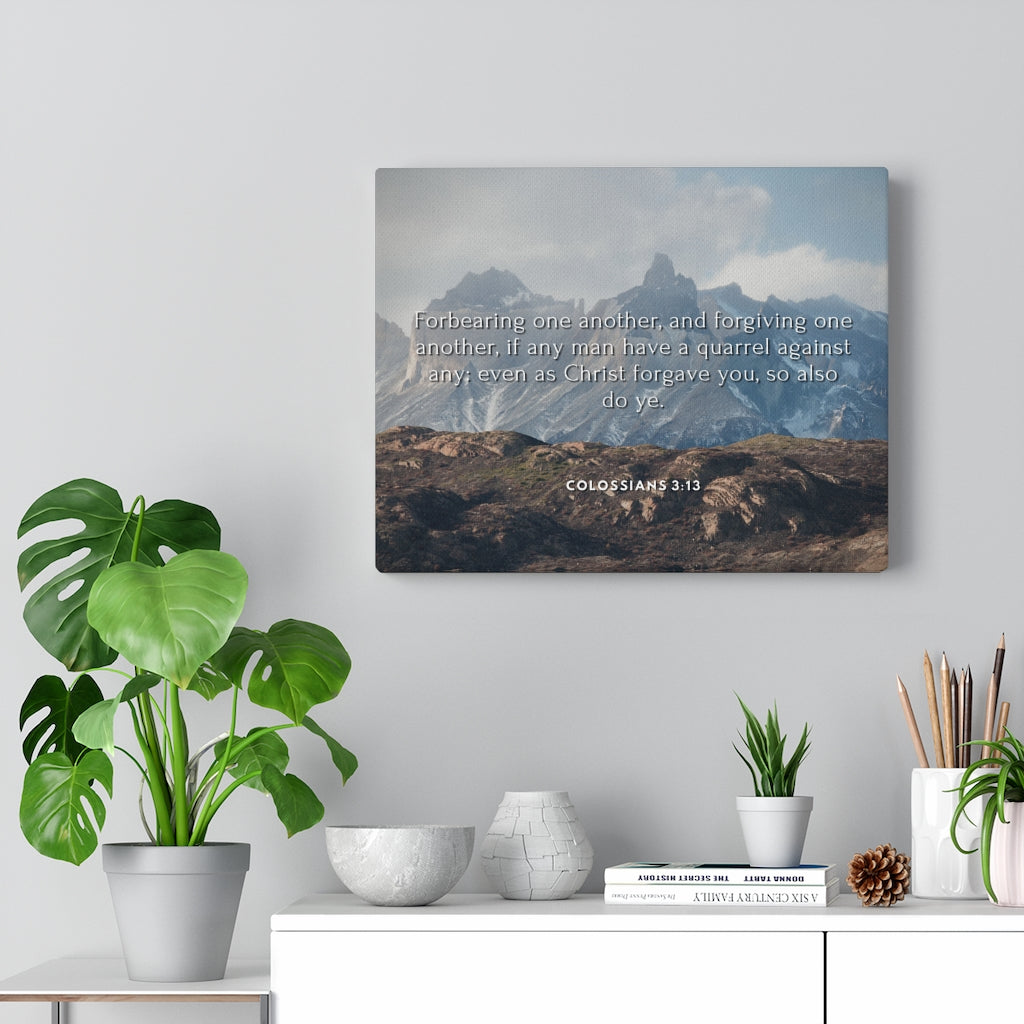 Scripture Walls Forgiving One Another Colossians 3:13 Bible Verse Canvas Christian Wall Art Ready to Hang Unframed-Express Your Love Gifts