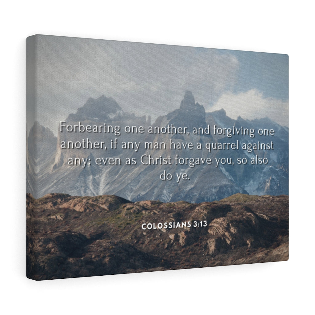 Scripture Walls Forgiving One Another Colossians 3:13 Bible Verse Canvas Christian Wall Art Ready to Hang Unframed-Express Your Love Gifts