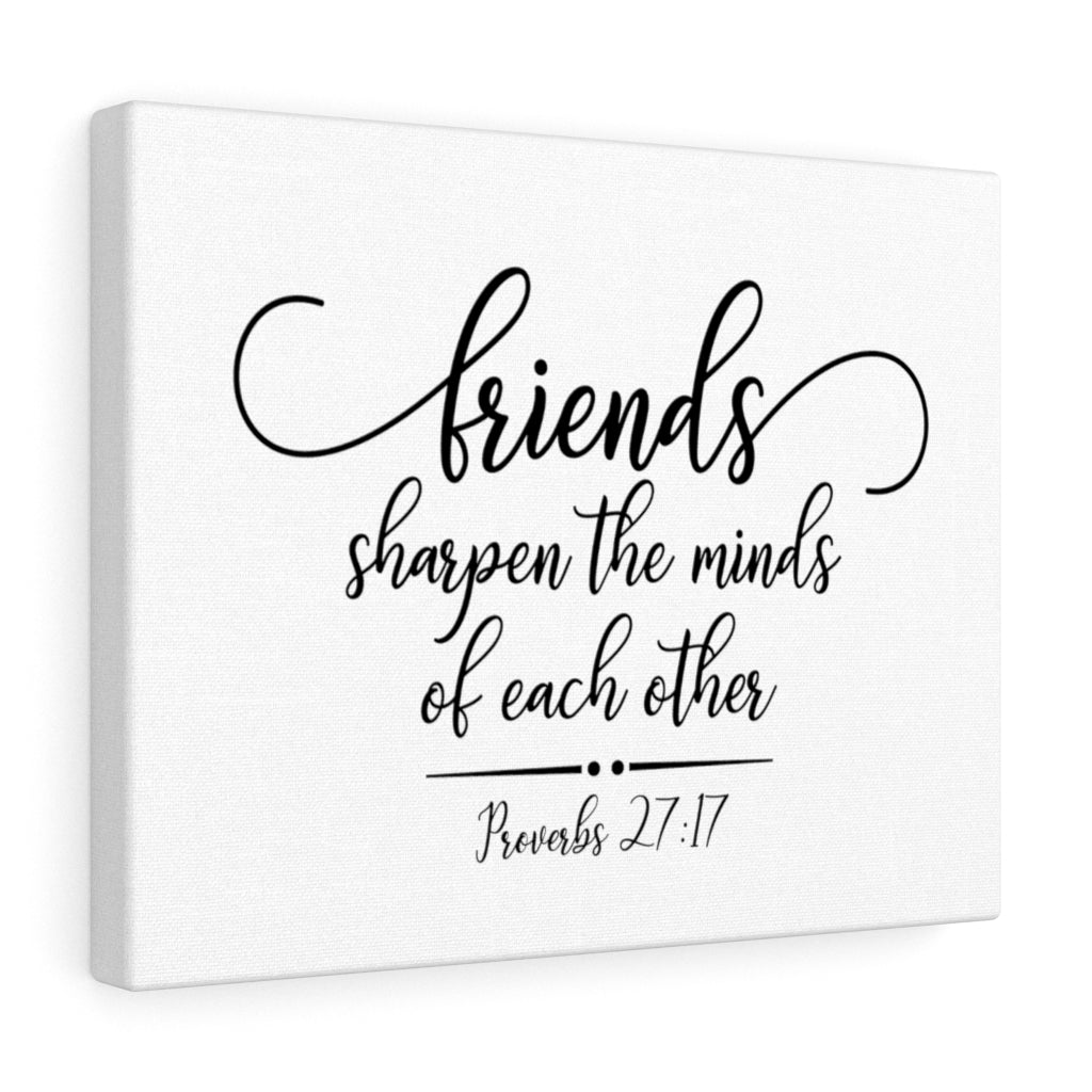 Scripture Walls Friends Proverbs 27:17 Bible Verse Canvas Christian Wall Art Ready to Hang Unframed-Express Your Love Gifts