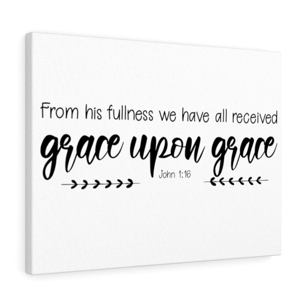 Scripture Walls From His Fullness John 1:16 Bible Verse Canvas Christian Wall Art Ready to Hang Unframed-Express Your Love Gifts