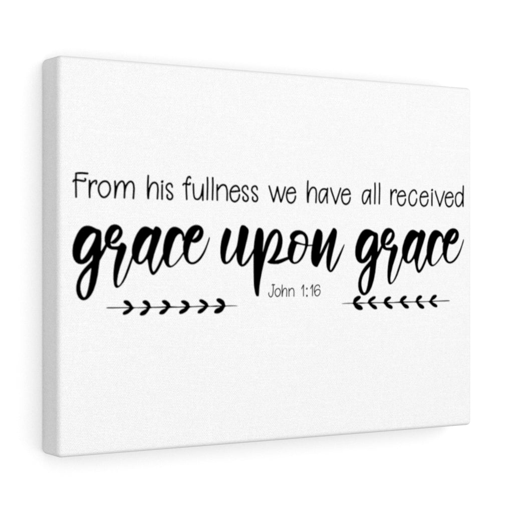 Scripture Walls From His Fullness John 1:16 Bible Verse Canvas Christian Wall Art Ready to Hang Unframed-Express Your Love Gifts