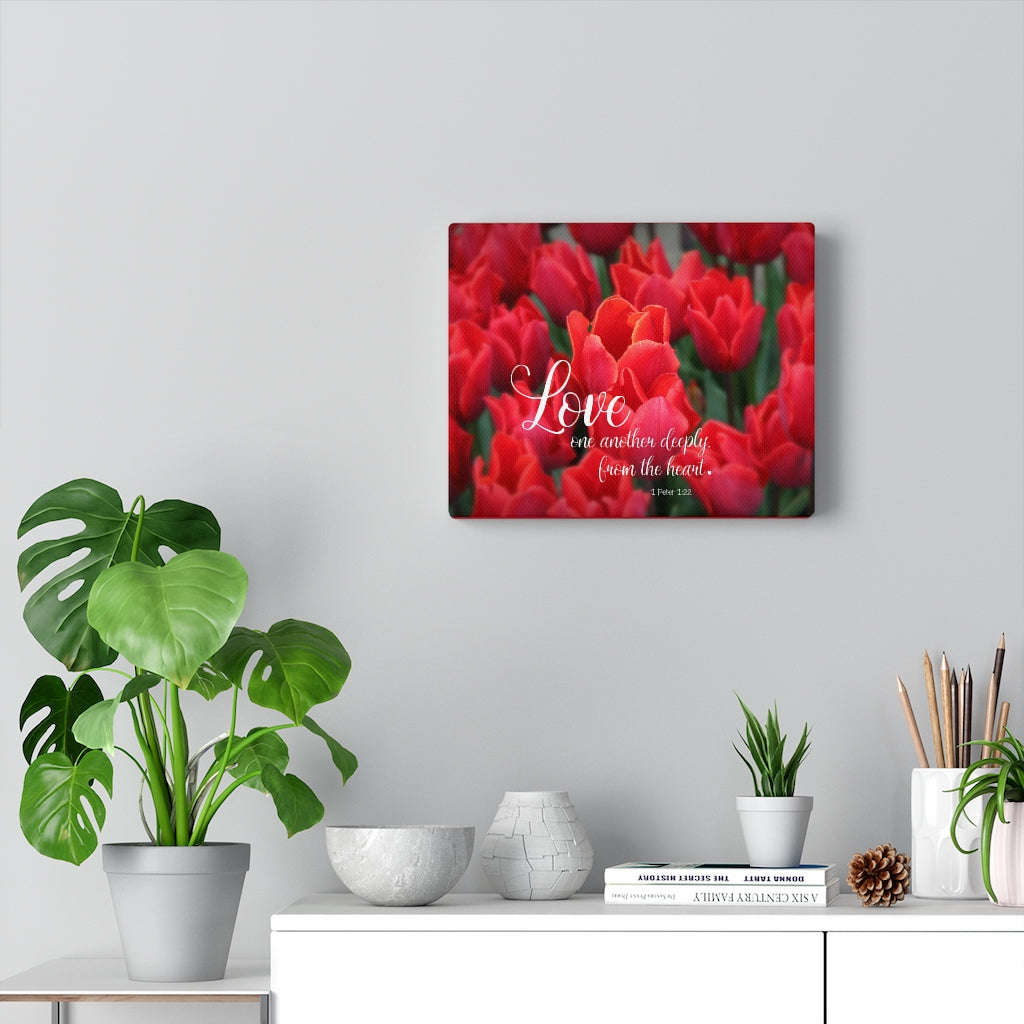 Scripture Walls From The Heart 1 Peter 1:22 Bible Verse Canvas Christian Wall Art Ready to Hang Unframed-Express Your Love Gifts