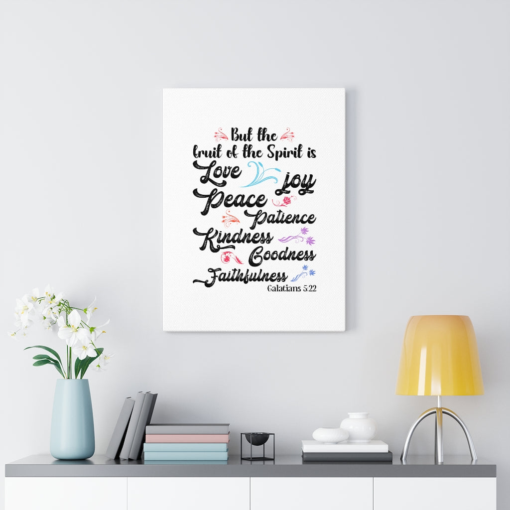 Scripture Walls Fruit Of The Spirit Galatians 5:22 Bible Verse Canvas Christian Wall Art Ready to Hang Unframed-Express Your Love Gifts