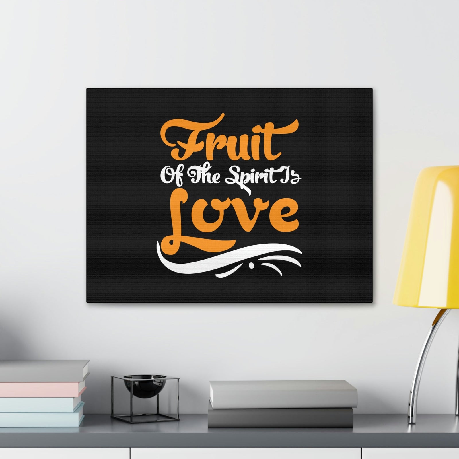Scripture Walls Fruit Of The Spirit Galatians 5:22 Orange Christian Wall Art Bible Verse Print Ready to Hang Unframed-Express Your Love Gifts