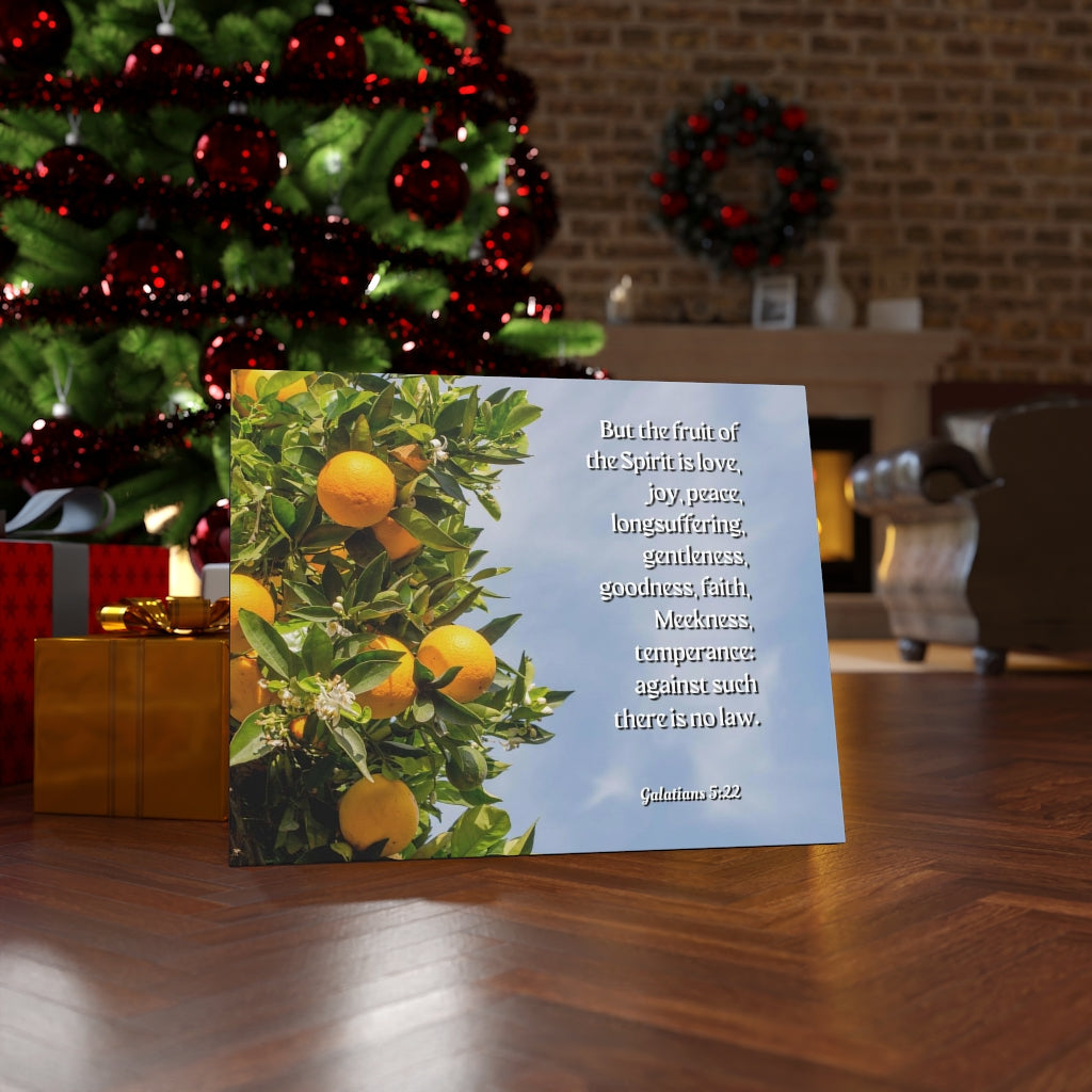 Scripture Walls Fruit Of The Spirit Is Love Galatians 5:22 Bible Verse Canvas Christian Wall Art Ready to Hang Unframed-Express Your Love Gifts