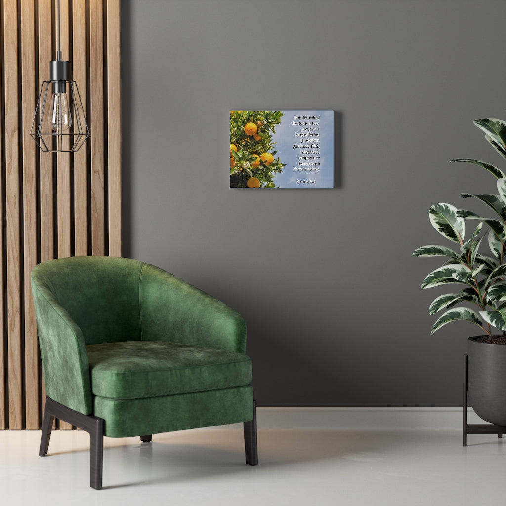 Scripture Walls Fruit Of The Spirit Is Love Galatians 5:22 Bible Verse Canvas Christian Wall Art Ready to Hang Unframed-Express Your Love Gifts