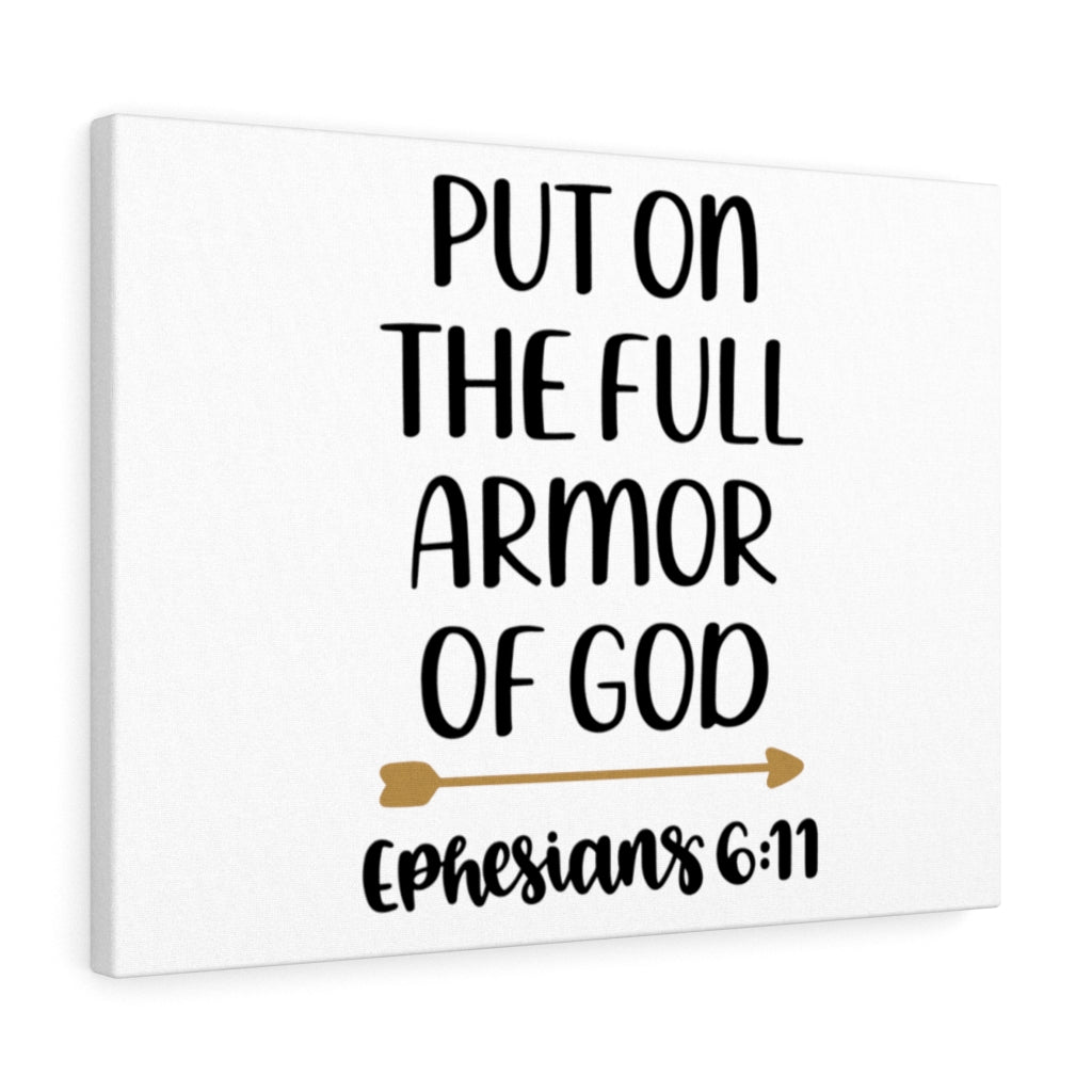 Scripture Walls Full Armor of God Ephesians 6:11 Bible Verse Canvas Christian Wall Art Ready to Hang Unframed-Express Your Love Gifts