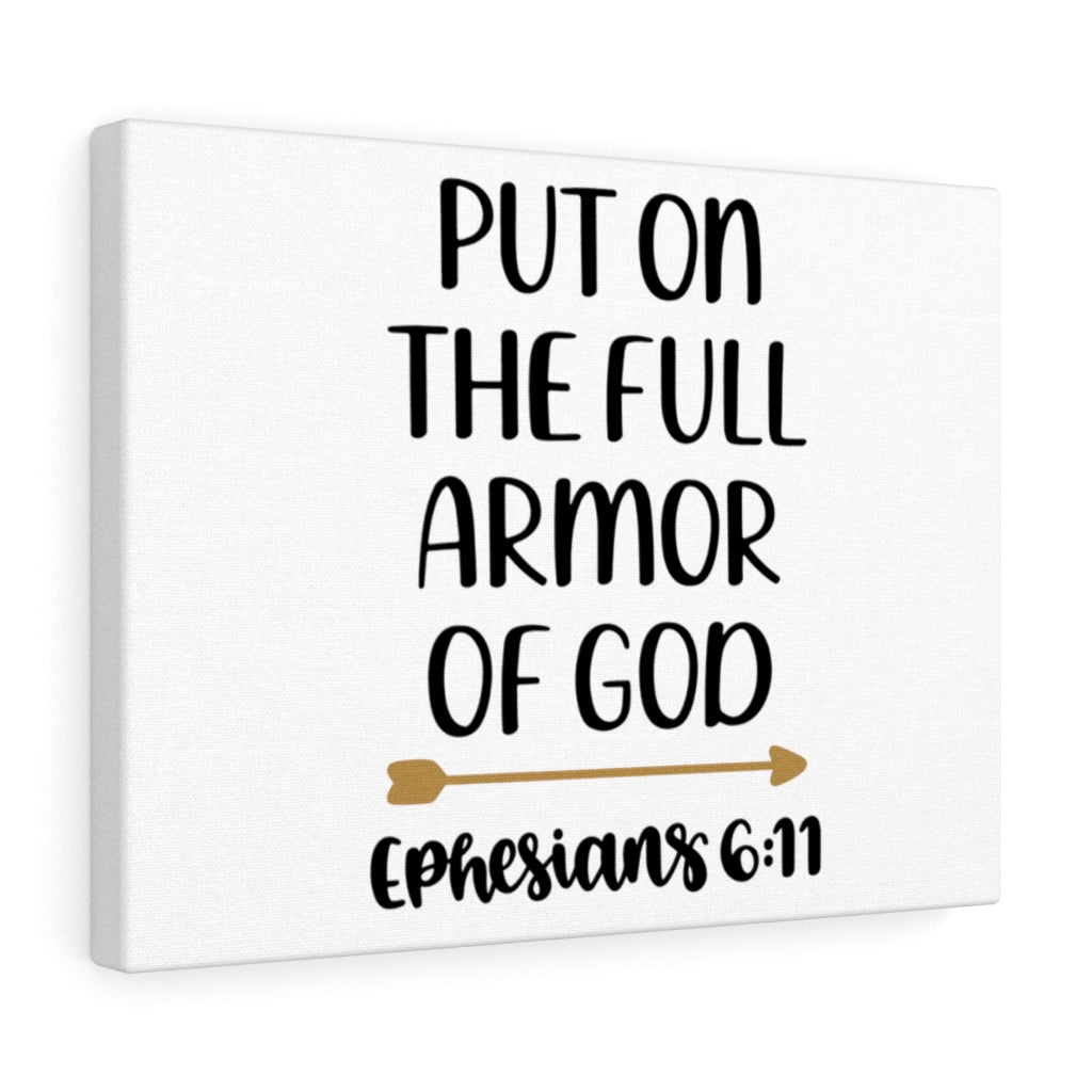 Scripture Walls Full Armor of God Ephesians 6:11 Bible Verse Canvas Christian Wall Art Ready to Hang Unframed-Express Your Love Gifts