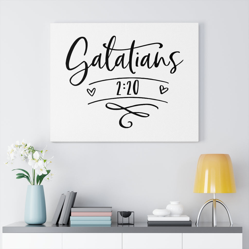 Scripture Walls Galatians 2:20 Bible Verse Canvas Christian Wall Art Ready to Hang Unframed-Express Your Love Gifts