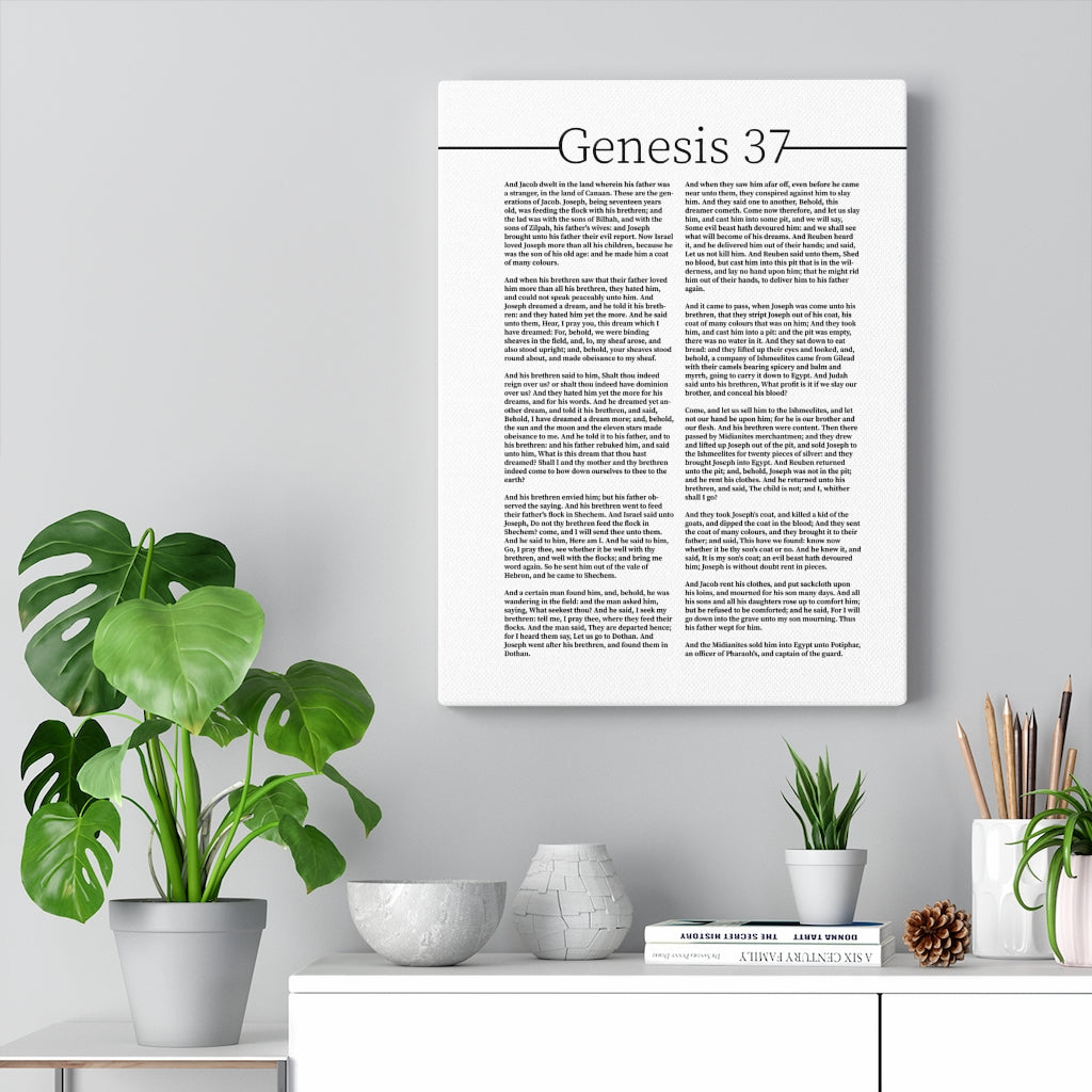 Scripture Walls Genesis 37 Story of Joseph Bible Verse Canvas Christian Wall Art Ready to Hang Unframed-Express Your Love Gifts