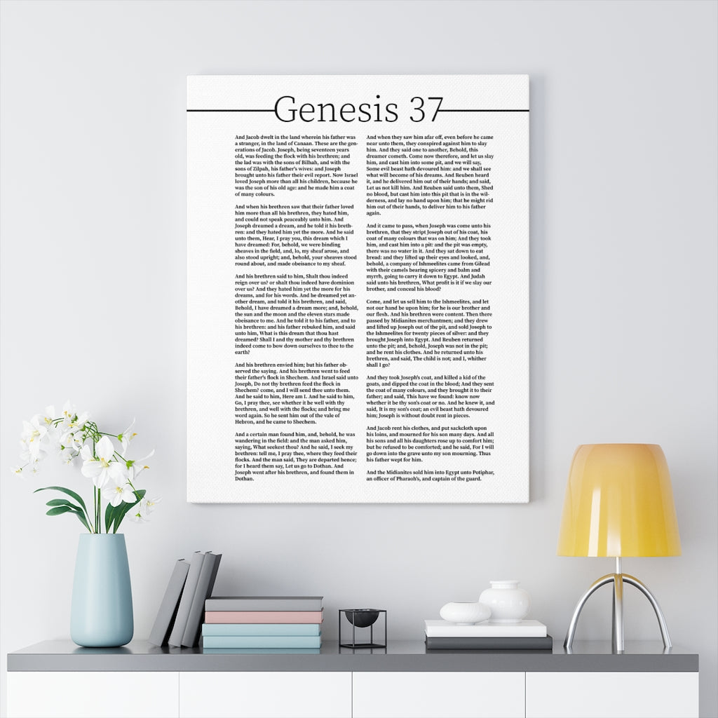 Scripture Walls Genesis 37 Story of Joseph Bible Verse Canvas Christian Wall Art Ready to Hang Unframed-Express Your Love Gifts