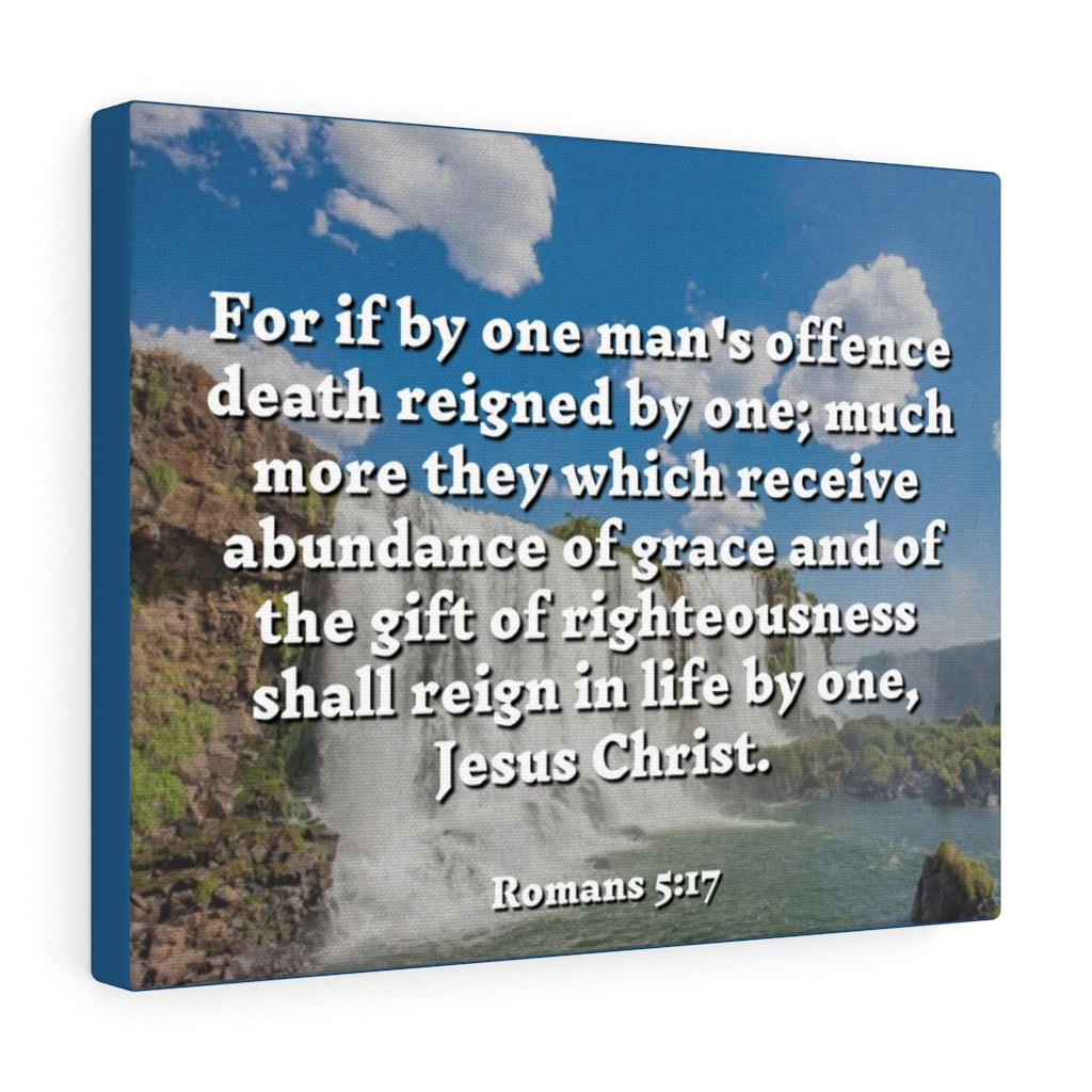 Scripture Walls Gift Of Righteousness Romans 5:17 Bible Verse Canvas Christian Wall Art Ready to Hang Unframed-Express Your Love Gifts