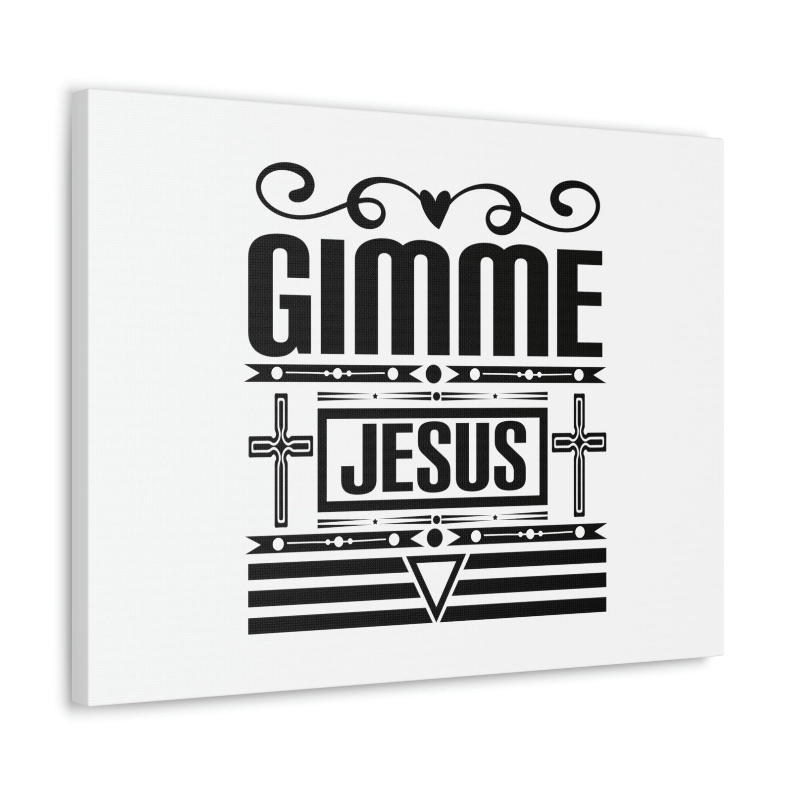 Scripture Walls Gimme Jesus John 1:14 Black Lines Christian Wall Art Bible Verse Print Ready to Hang Unframed-Express Your Love Gifts