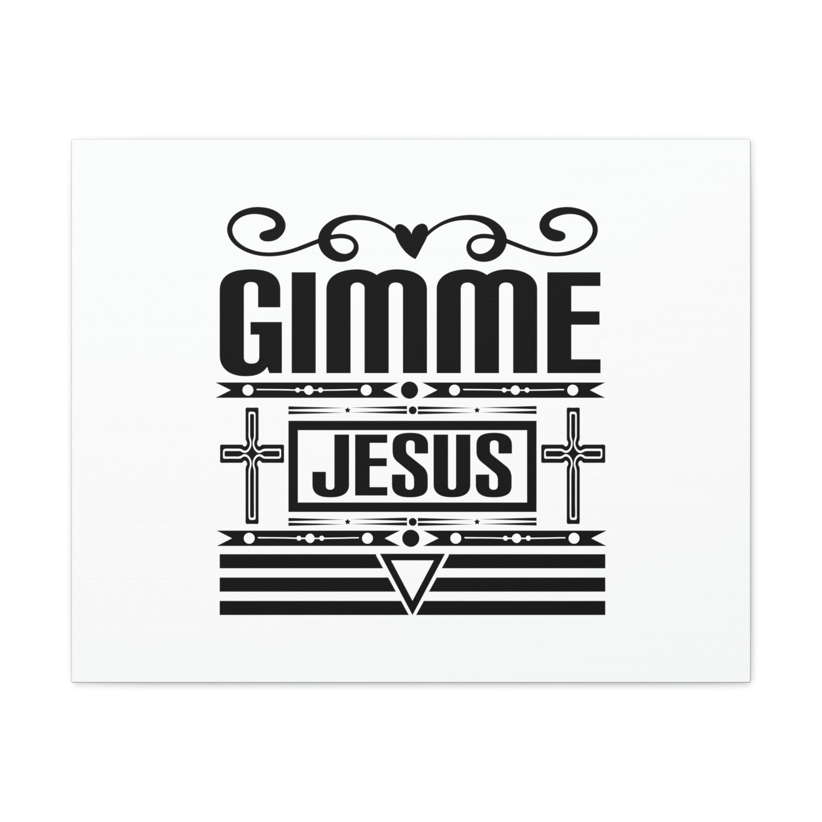 Scripture Walls Gimme Jesus John 1:14 Black Lines Christian Wall Art Bible Verse Print Ready to Hang Unframed-Express Your Love Gifts