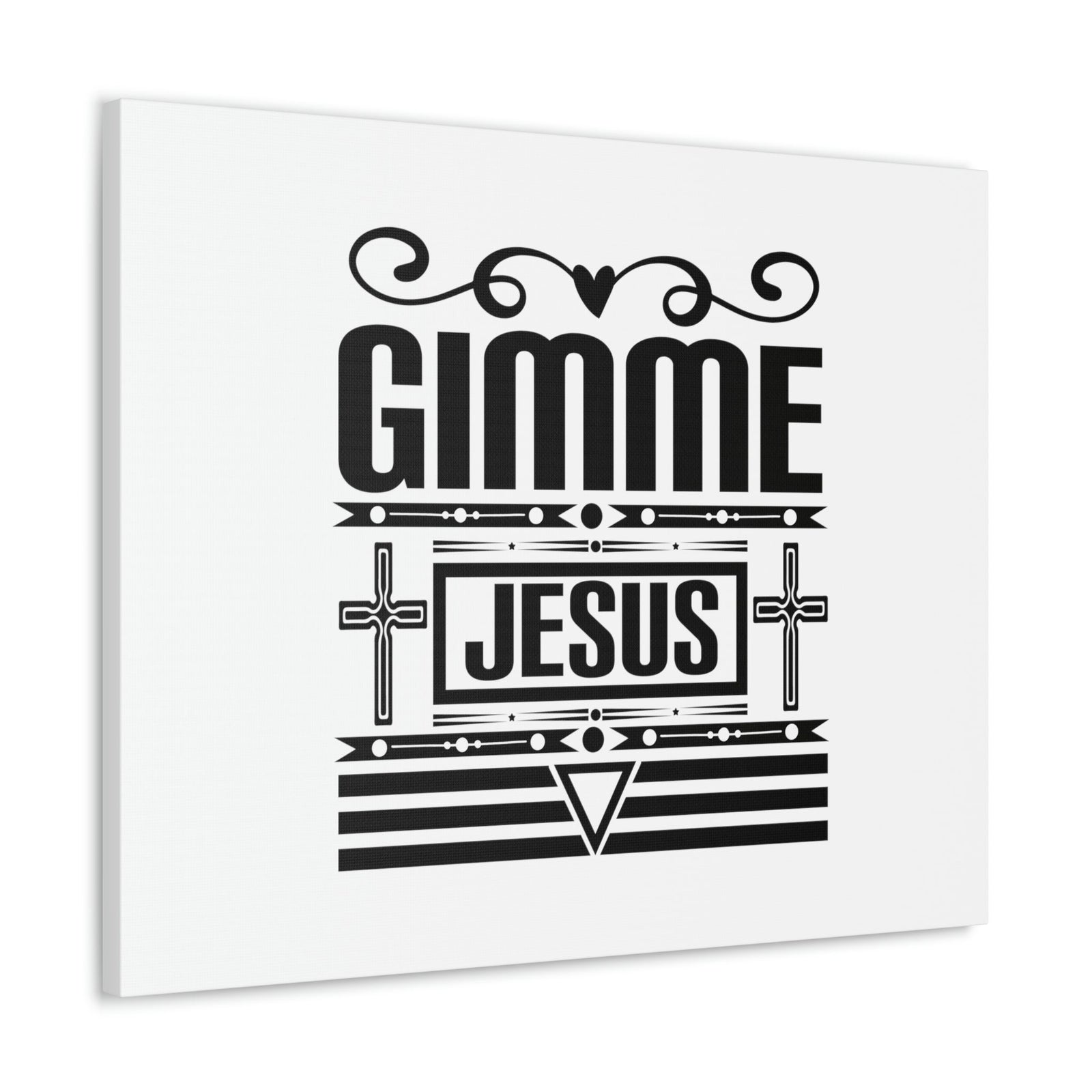 Scripture Walls Gimme Jesus John 1:14 Black Lines Christian Wall Art Bible Verse Print Ready to Hang Unframed-Express Your Love Gifts