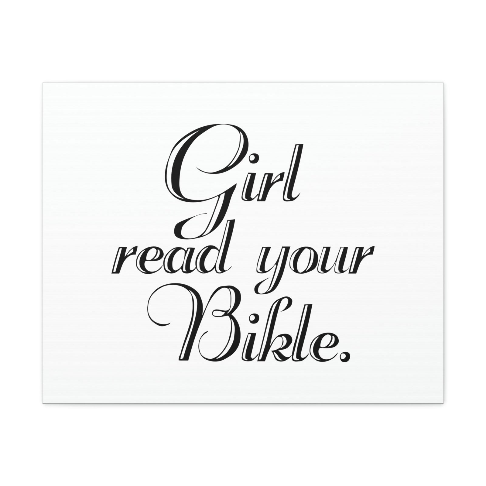 Scripture Walls Girl, Read Your Bible Joshua 1:8 Christian Wall Art Bible Verse Print Ready to Hang Unframed-Express Your Love Gifts