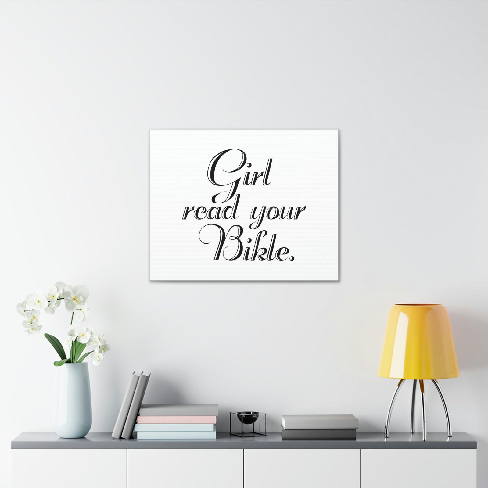 Scripture Walls Girl, Read Your Bible Joshua 1:8 Christian Wall Art Bible Verse Print Ready to Hang Unframed-Express Your Love Gifts