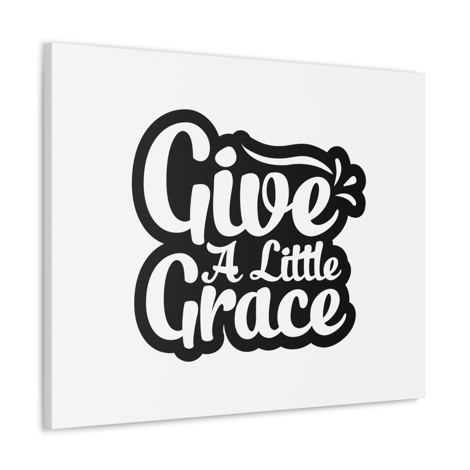 Scripture Walls Give A Little Grace Hebrews 4:16 Black Outlined Christian Wall Art Bible Verse Print Ready to Hang Unframed-Express Your Love Gifts