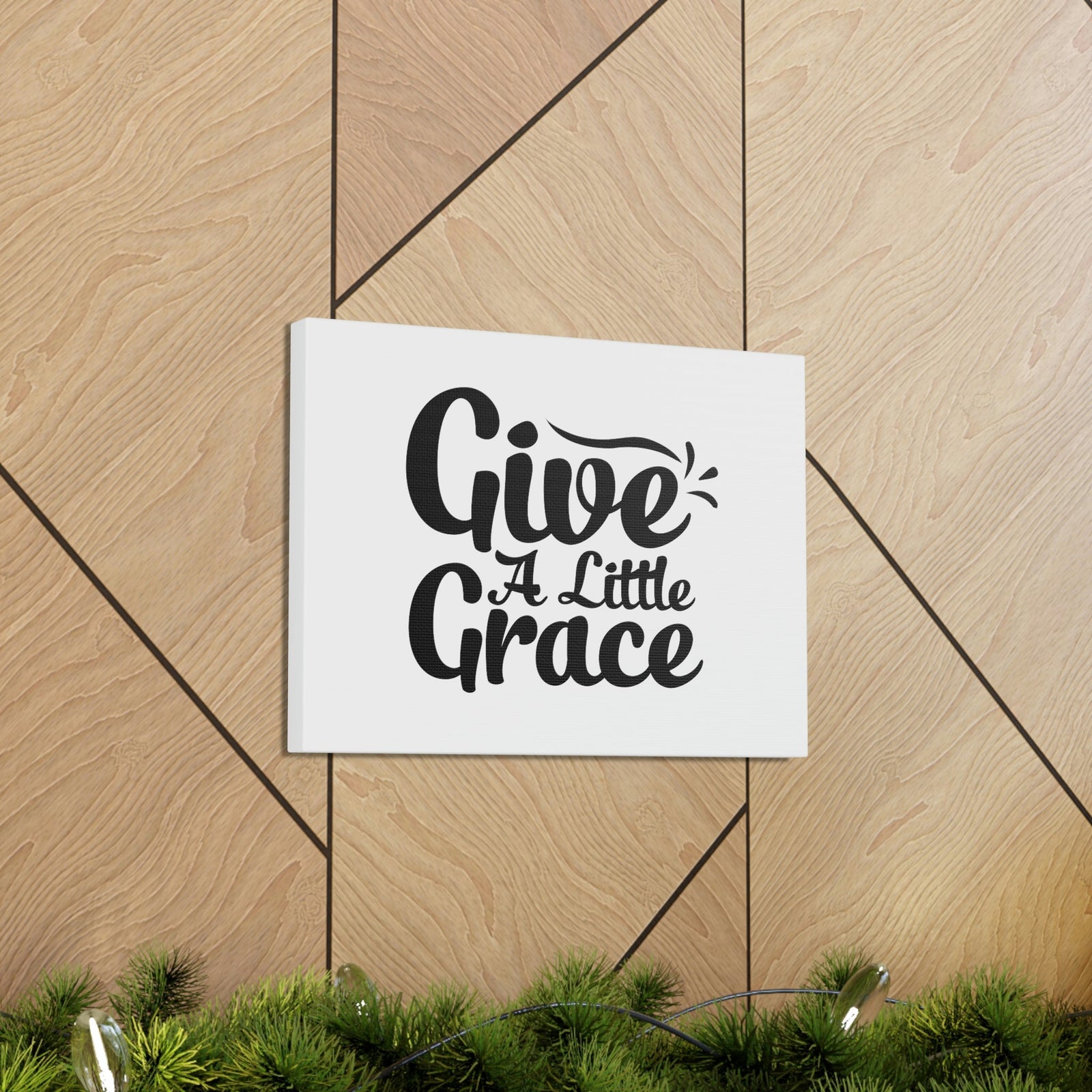 Scripture Walls Give A Little Grace Hebrews 4:16 Black Swish Christian Wall Art Bible Verse Print Ready to Hang Unframed-Express Your Love Gifts