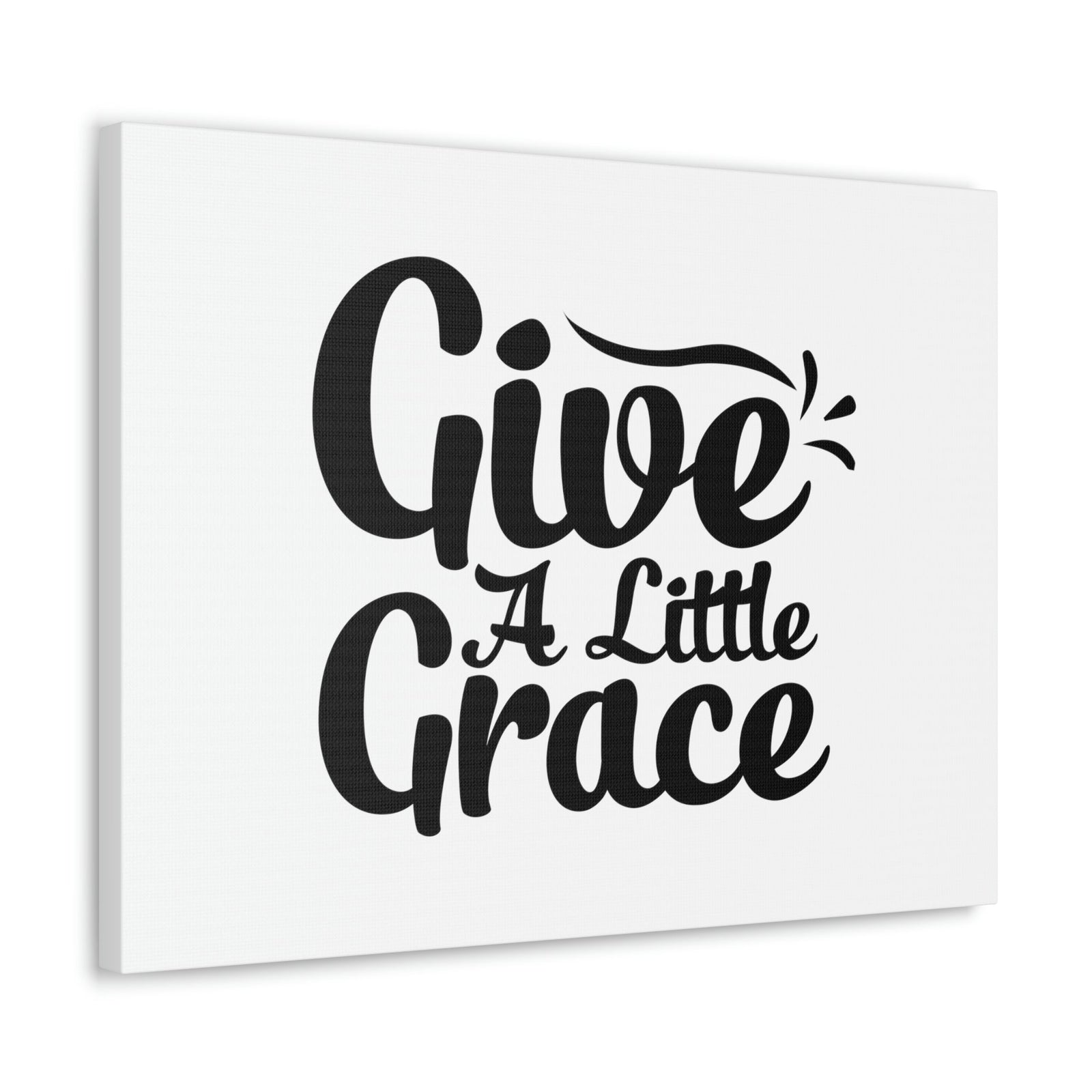 Scripture Walls Give A Little Grace Hebrews 4:16 Black Swish Christian Wall Art Bible Verse Print Ready to Hang Unframed-Express Your Love Gifts