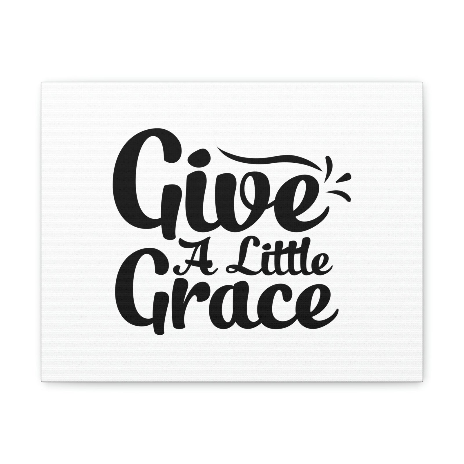 Scripture Walls Give A Little Grace Hebrews 4:16 Black Swish Christian Wall Art Bible Verse Print Ready to Hang Unframed-Express Your Love Gifts