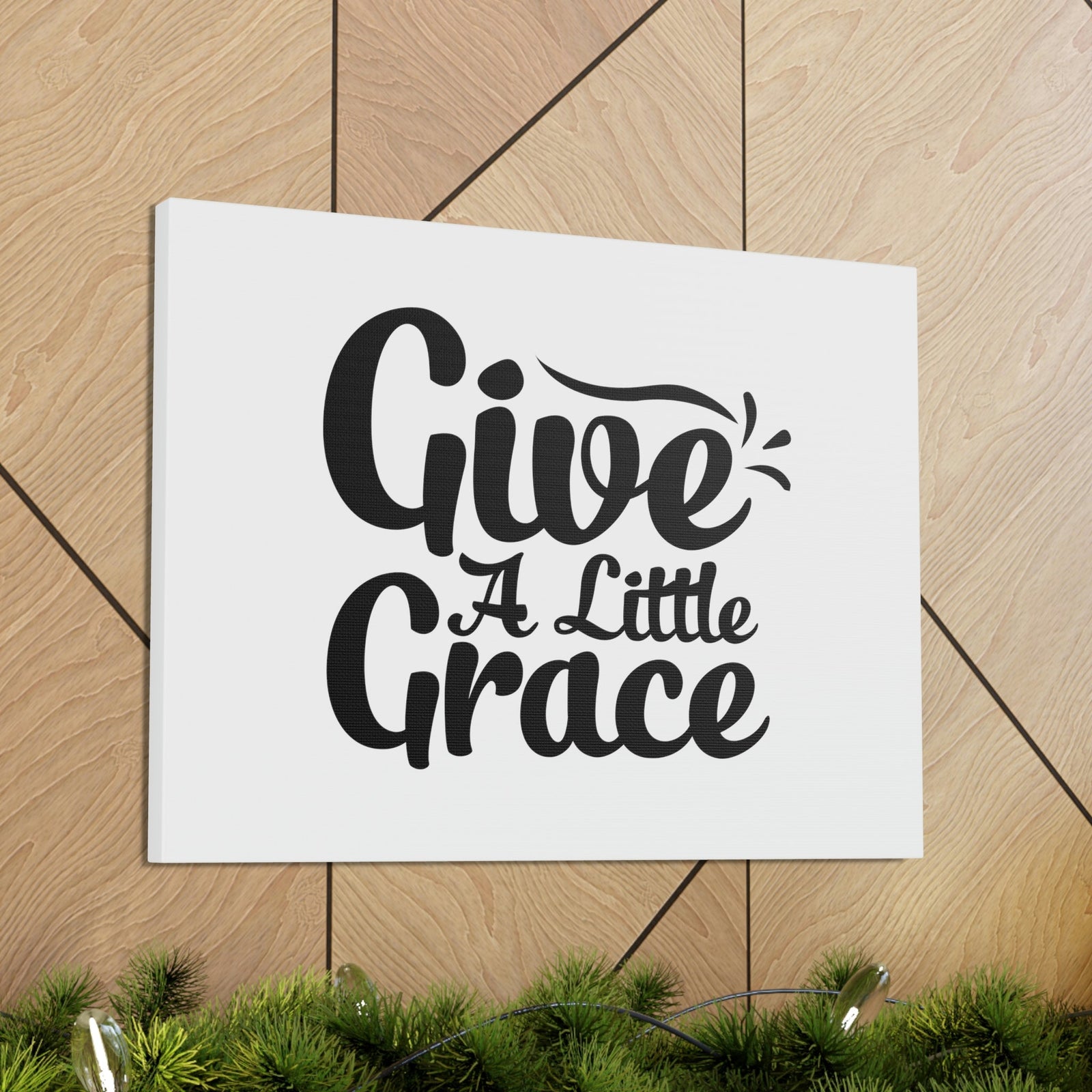 Scripture Walls Give A Little Grace Hebrews 4:16 Black Swish Christian Wall Art Bible Verse Print Ready to Hang Unframed-Express Your Love Gifts