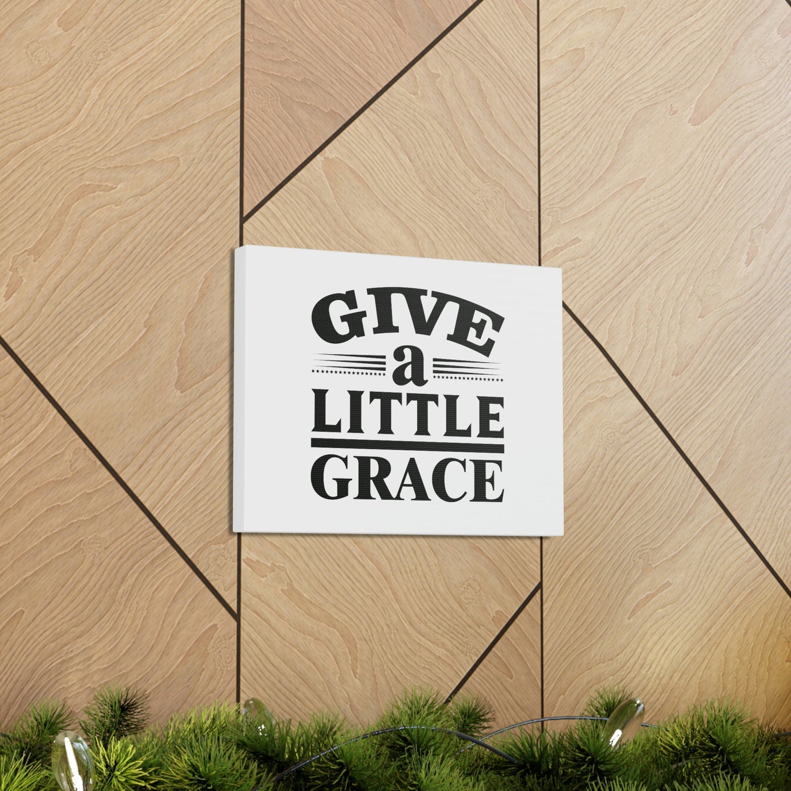 Scripture Walls Give A Little Grace Hebrews 4:16 Lines And Stars Christian Wall Art Bible Verse Print Ready to Hang Unframed-Express Your Love Gifts