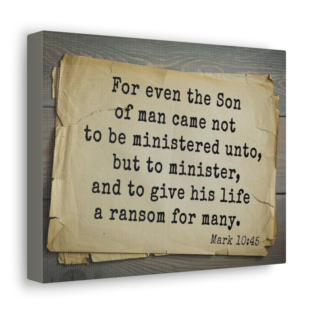 Scripture Walls Give His Life Mark 10:45 Bible Verse Canvas Christian Wall Art Bible Verse Print Ready To Hang Unframed-Express Your Love Gifts