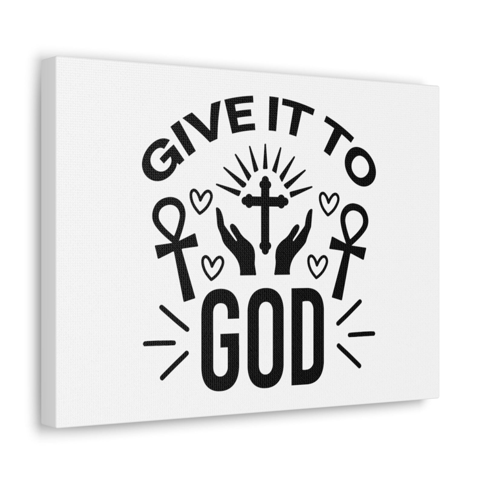 Scripture Walls Give It To God 1 Peter 5:7 Hearts Christian Wall Art Bible Verse Print Ready to Hang Unframed-Express Your Love Gifts