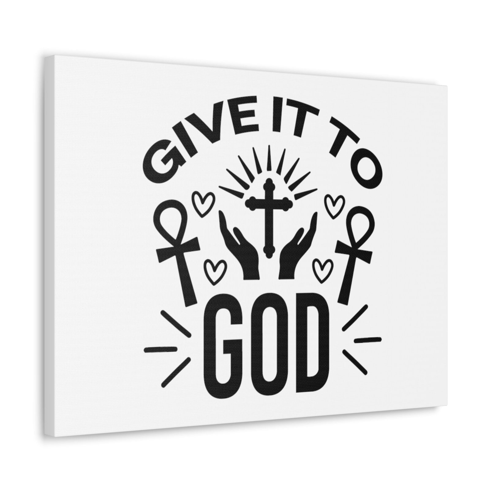 Scripture Walls Give It To God 1 Peter 5:7 Hearts Christian Wall Art Bible Verse Print Ready to Hang Unframed-Express Your Love Gifts