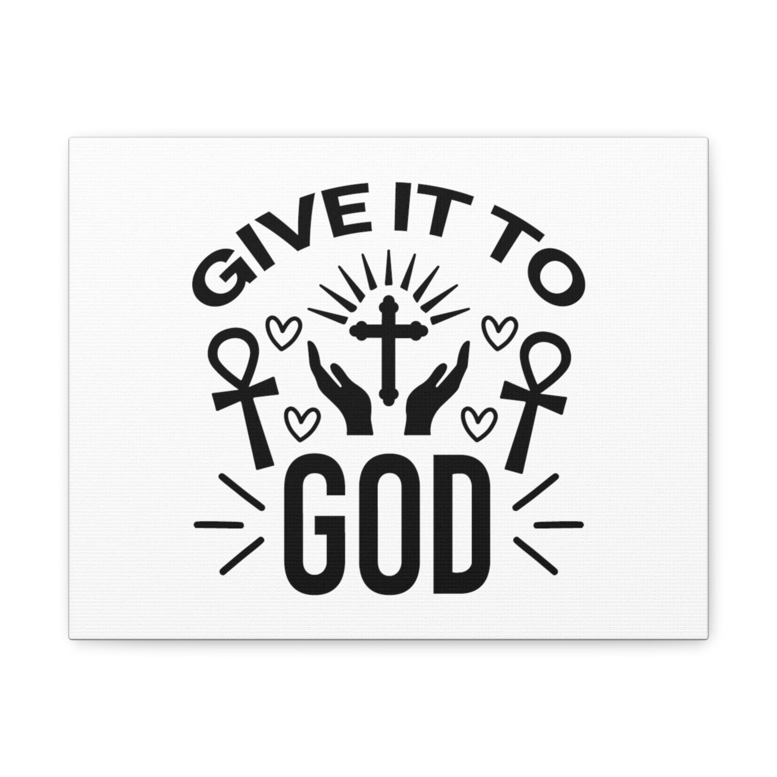 Scripture Walls Give It To God 1 Peter 5:7 Hearts Christian Wall Art Bible Verse Print Ready to Hang Unframed-Express Your Love Gifts