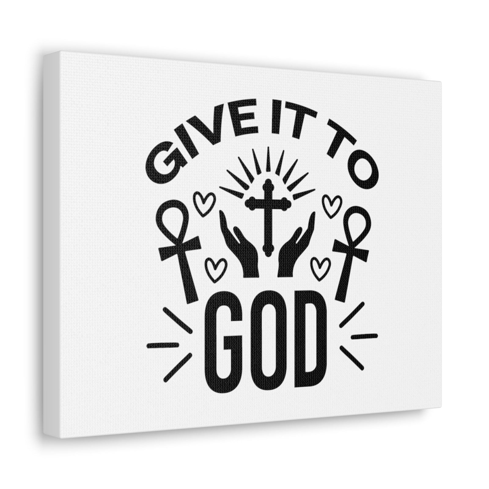 Scripture Walls Give It To God 1 Peter 5:7 Hearts Christian Wall Art Bible Verse Print Ready to Hang Unframed-Express Your Love Gifts