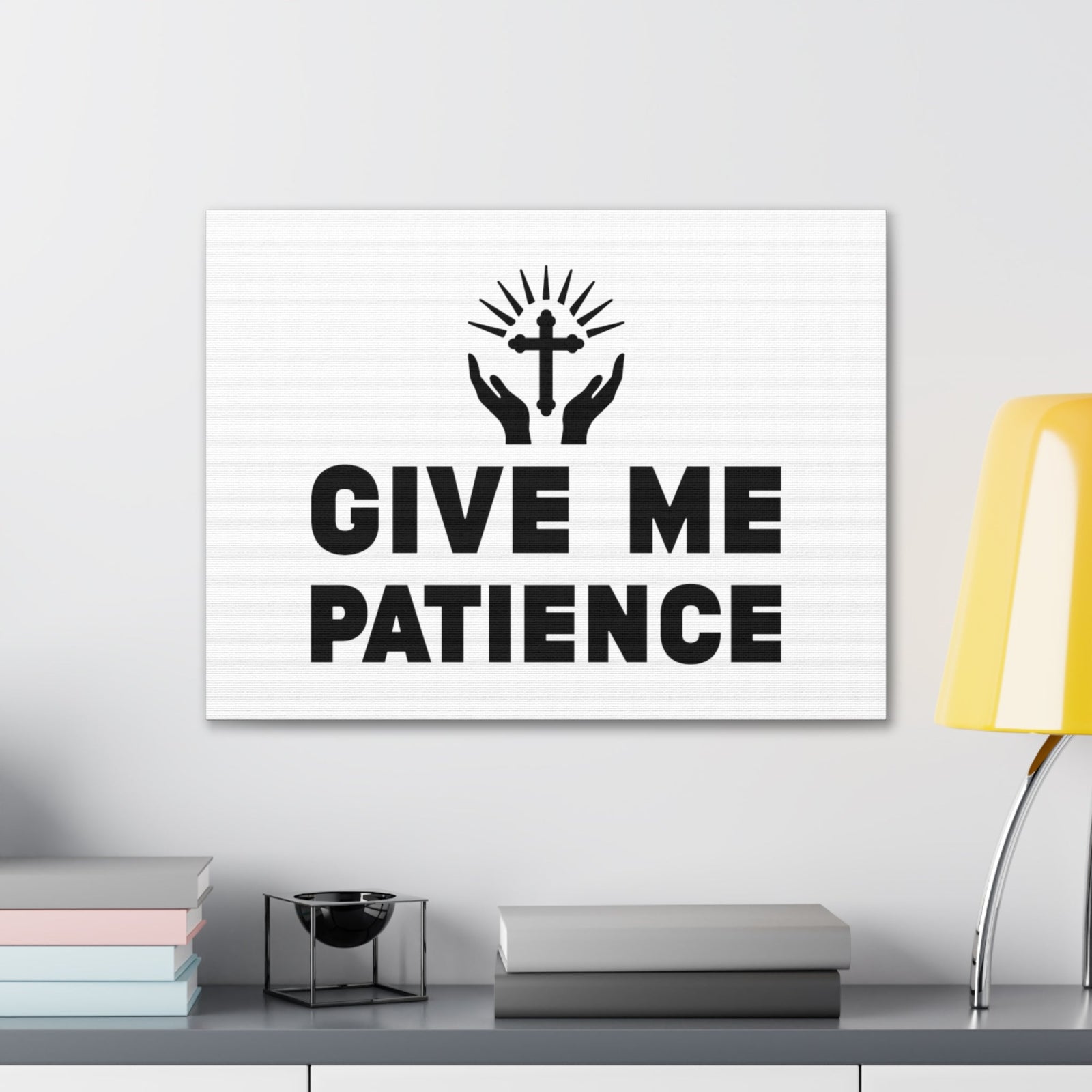 Scripture Walls Give Me Patience Ecclesiastes 7:8 Christian Wall Art Bible Verse Print Ready to Hang Unframed-Express Your Love Gifts