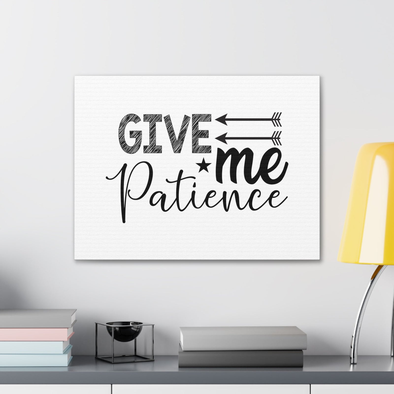 Scripture Walls Give Me Patience Proverbs 15:18 Christian Wall Art Bible Verse Print Ready to Hang Unframed-Express Your Love Gifts