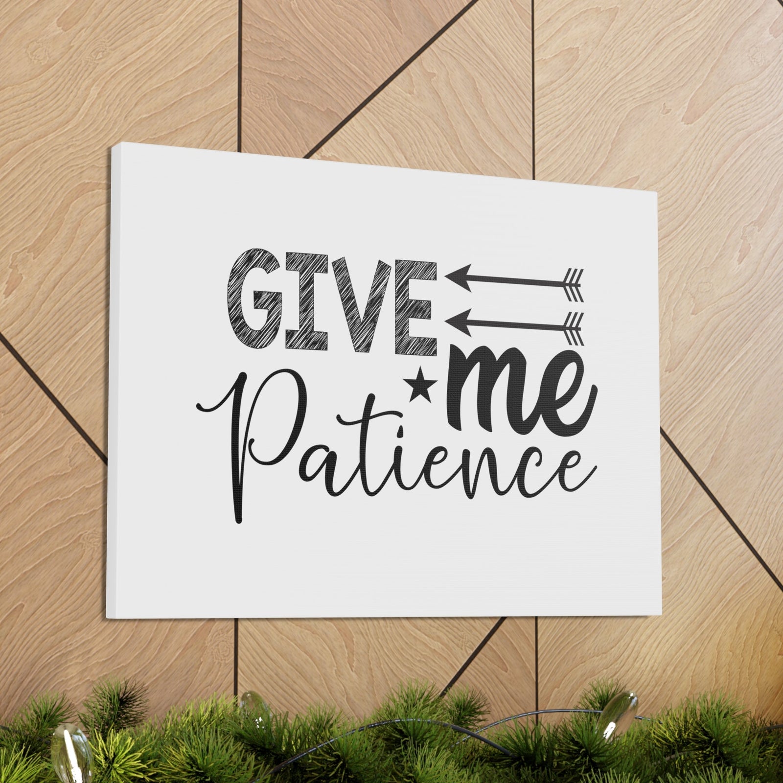 Scripture Walls Give Me Patience Proverbs 15:18 Christian Wall Art Bible Verse Print Ready to Hang Unframed-Express Your Love Gifts
