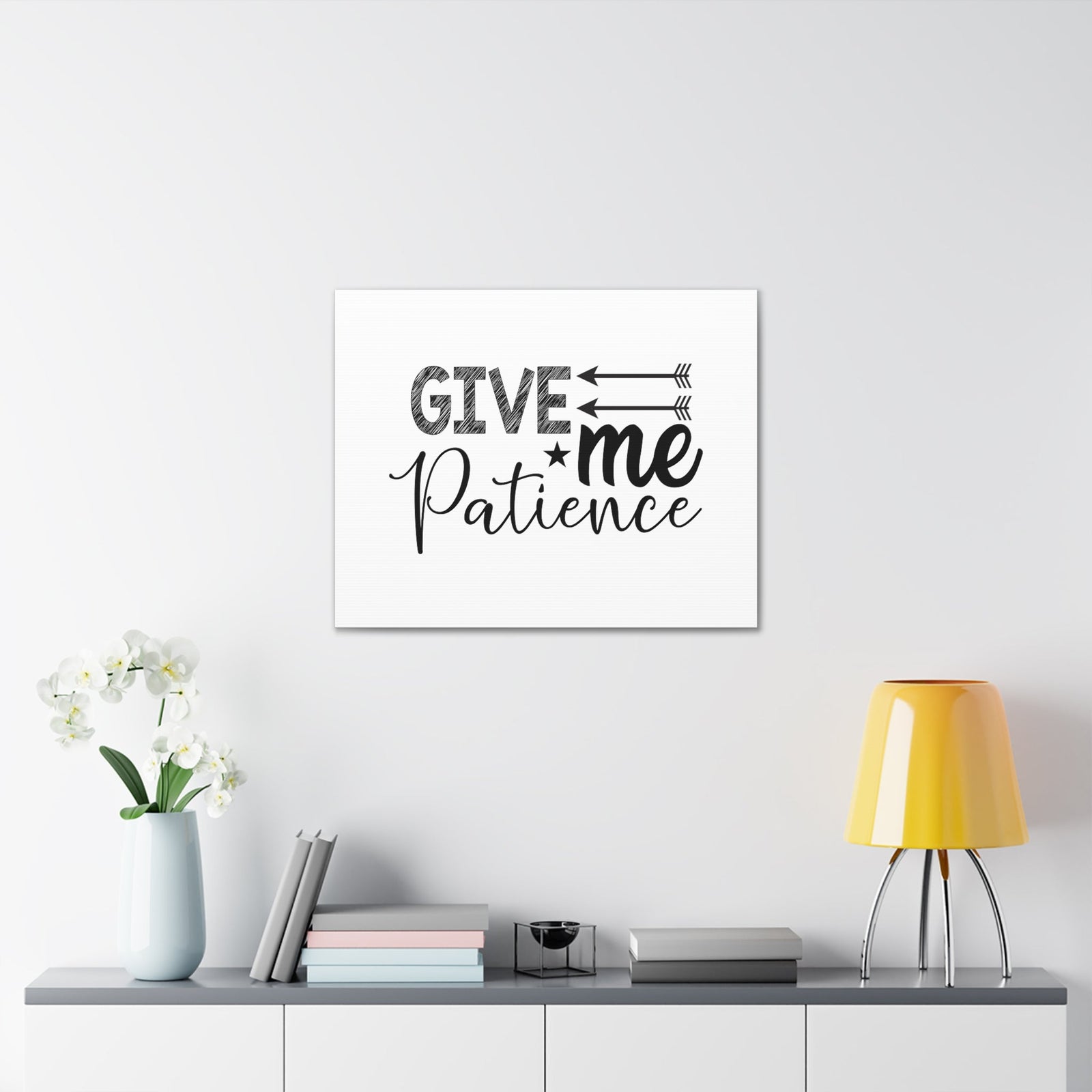 Scripture Walls Give Me Patience Proverbs 15:18 Christian Wall Art Bible Verse Print Ready to Hang Unframed-Express Your Love Gifts